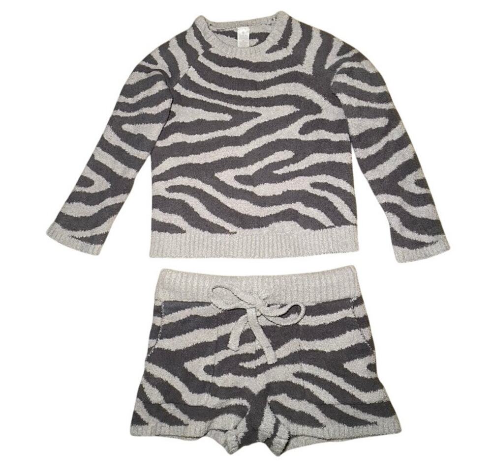 Zebra Print Pajama Set - Long Sleeve - Women's Medium